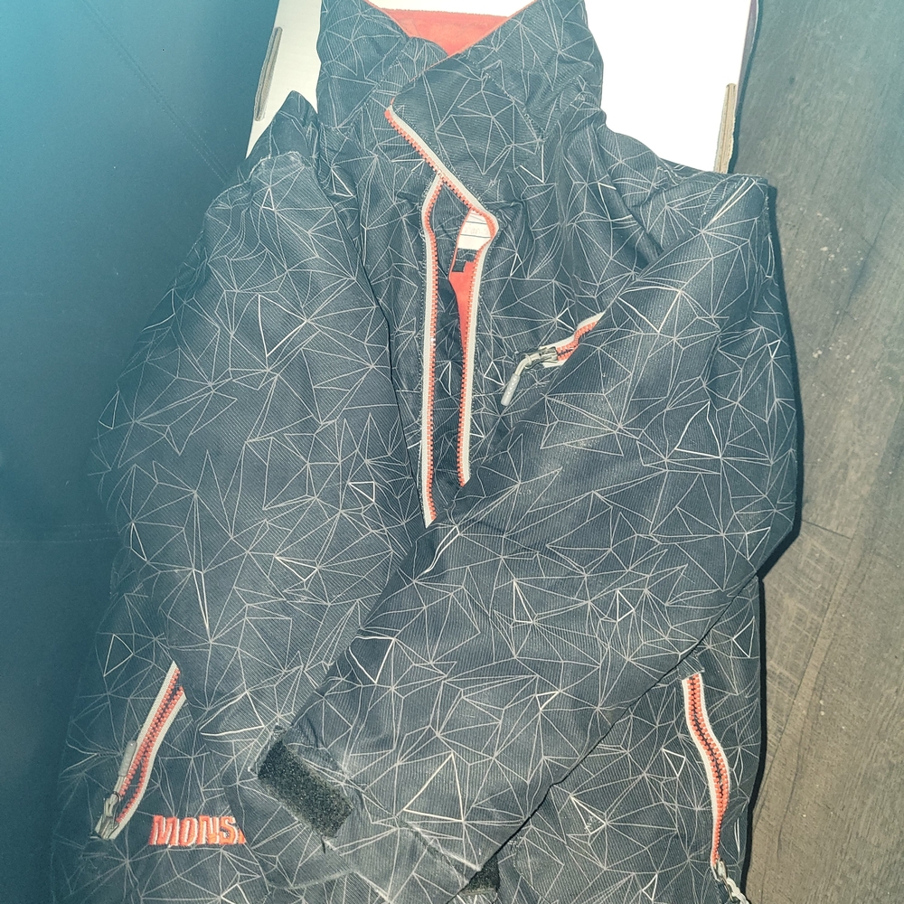 Monster Kids Jacket in Black with Red Accents